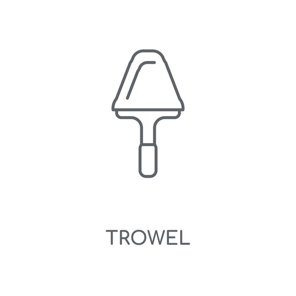 Trowel linear icon. Trowel concept stroke symbol design. Thin graphic elements vector illustration, outline pattern on a white background, eps 10. - Vector, Image