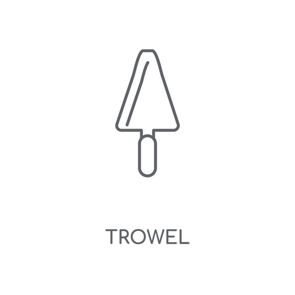 Trowel linear icon. Trowel concept stroke symbol design. Thin graphic elements vector illustration, outline pattern on a white background, eps 10. - Vector, Image