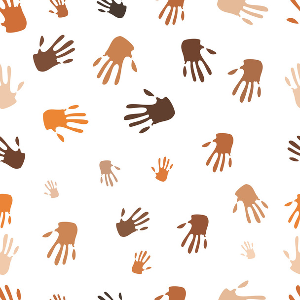 Seamless pattern of hand - Vector, afbeelding