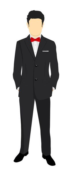 Portrait of a successful businessman. Vector illustration - Vettoriali, immagini