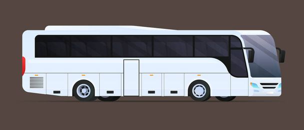 Büyük tur otobüsü. Düz vektör çizim - Vektör, Görsel