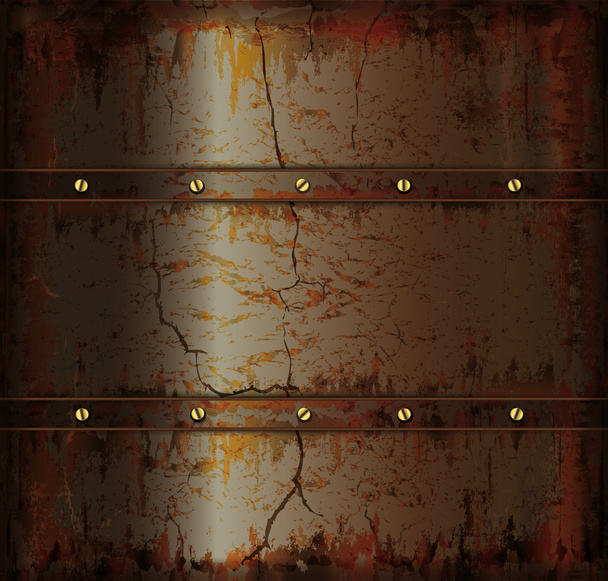 金属のさびで覆われた銅のバック グラウンド テクスチャ - ベクター画像