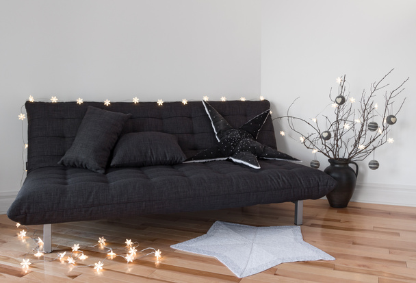 Hangulatos világítás díszíti a nappaliban - Fotó, kép
