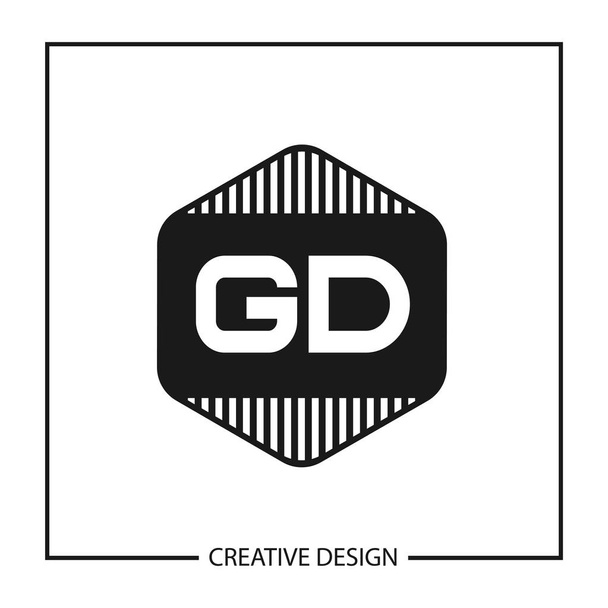 Initial Letter GD Logo Template Design Vector Illustration - Vector, Image