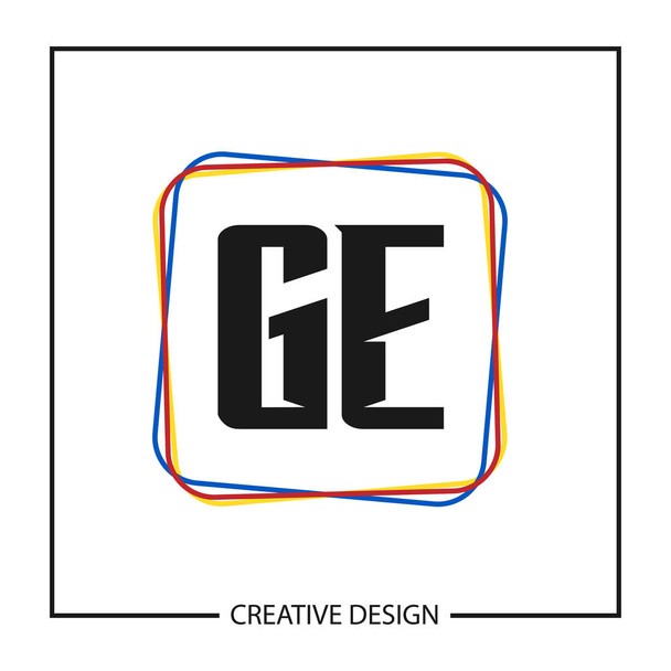 Initial Letter GE Logo Template Design Vector Illustration - Vector, Image