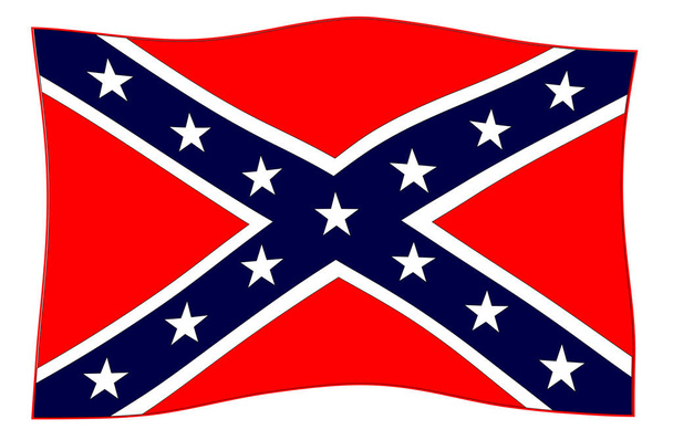 Macha flagą konfederatów podczas wojny secesyjnej - Zdjęcie, obraz