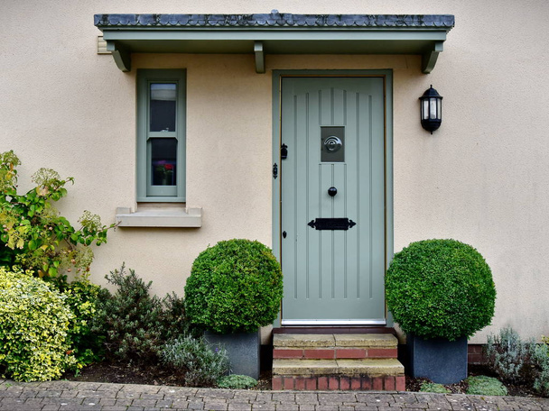 Front Door and Porch of an English Town House - Photo, Image