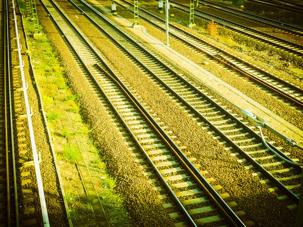 Železniční nebo železniční skladby pro železniční dopravu vintage retro - Fotografie, Obrázek