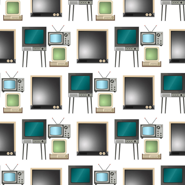 TV vector screen lcd monitor and notebook, tablet computer, retro templates. Electronic devices TV screens infographic. Technology digital device tv-screens, size diagonal display vector illustration - Vector, Image