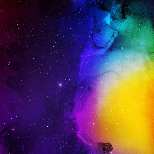 многоцветная текстура пространства чернил, абстрактный фон
 - Фото, изображение