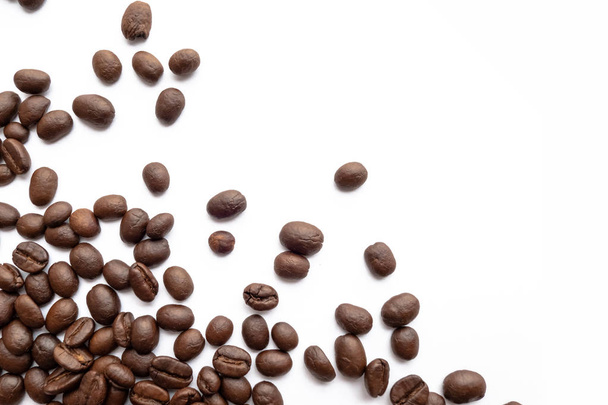 Roasted coffee beans for background with copy space area for text. Close-up image. - Foto, Bild