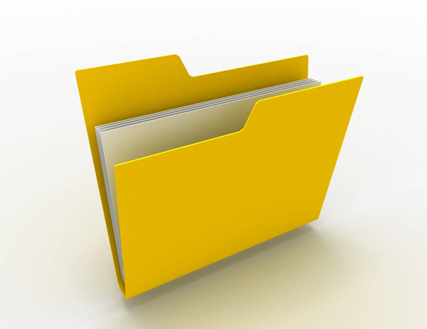 computer folder concept . 3d illustration - Fotoğraf, Görsel
