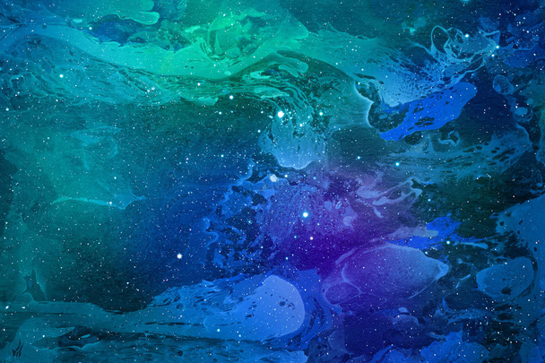 multicolor ink space texture, abstract background - Фото, зображення