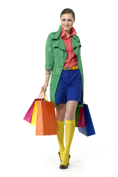 Fashion model with bag - Valokuva, kuva