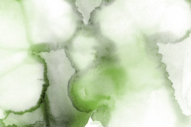 green ink stains texture, abstract background - Photo, image