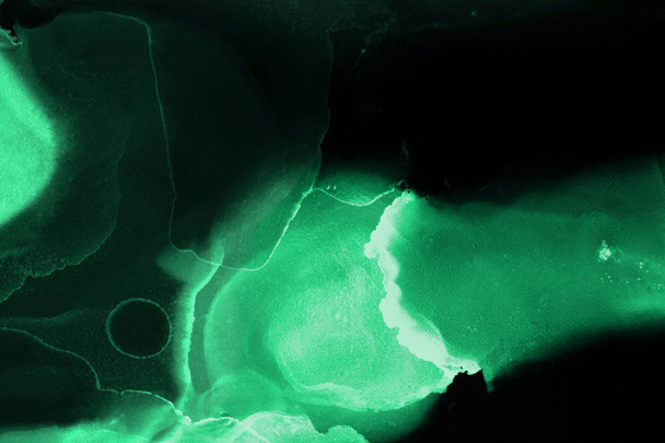 green ink stains texture, abstract background - Valokuva, kuva