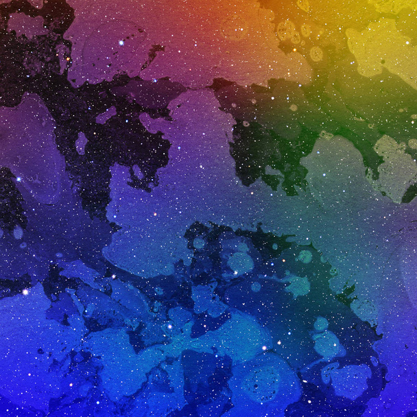 mehrfarbige Tusche Raumstruktur, abstrakter Hintergrund - Foto, Bild