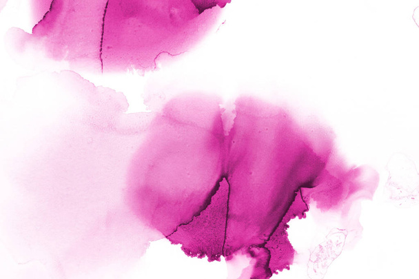 Violet inkt vlekken textuur, abstracte achtergrond - Foto, afbeelding
