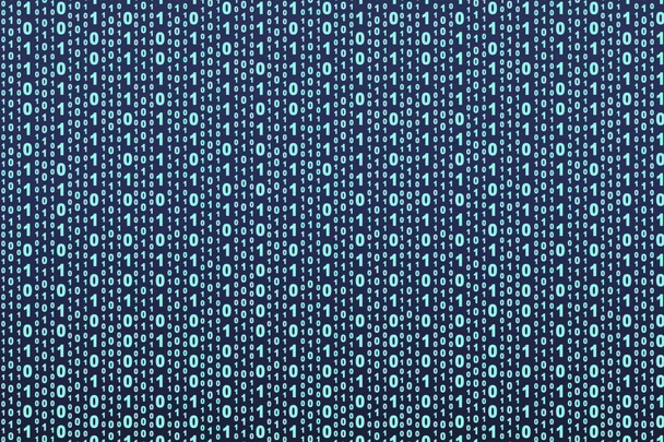 Бинарный компьютерный код на синем фоне, абстрактная иллюстрация
 - Фото, изображение