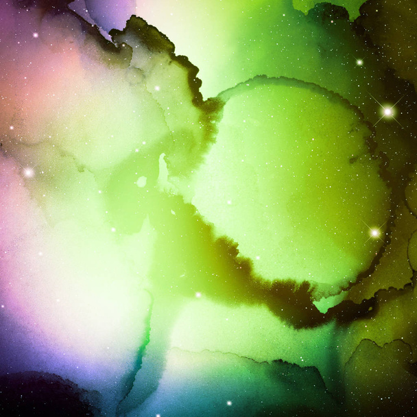 multicolor ink space texture, abstract background - Photo, Image