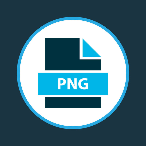 Datei png Symbol farbiges Symbol. Premium-Qualität isolierte Netzwerk-Grafik-Element im trendigen Stil. - Vektor, Bild