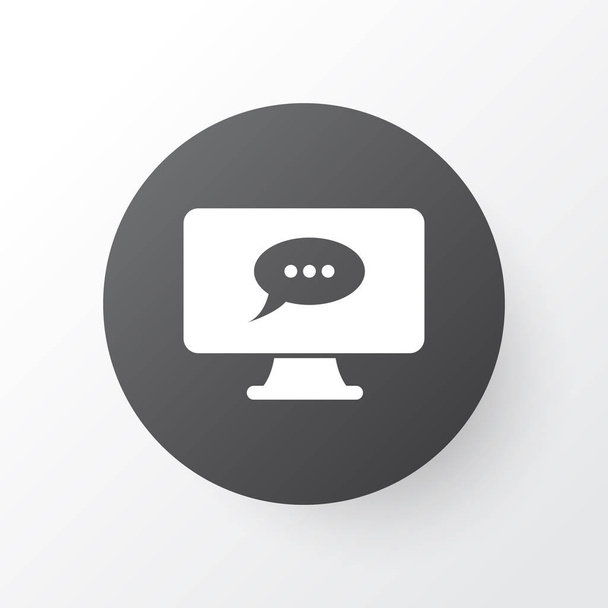 Online taak chat pictogram symbool. Premium kwaliteit geïsoleerd bureaublad element in trendy stijl. - Foto, afbeelding