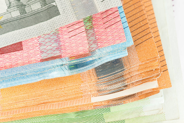 Közeli kép a számlákat euro - Fotó, kép