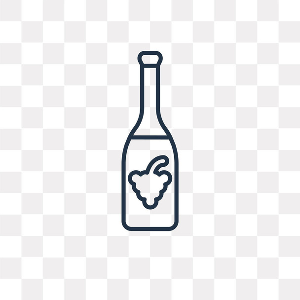 Wein Vektor Umriss Symbol isoliert auf transparentem Hintergrund, hohe Qualität linearen Wein Transparenzkonzept kann Web-und mobile verwendet werden - Vektor, Bild