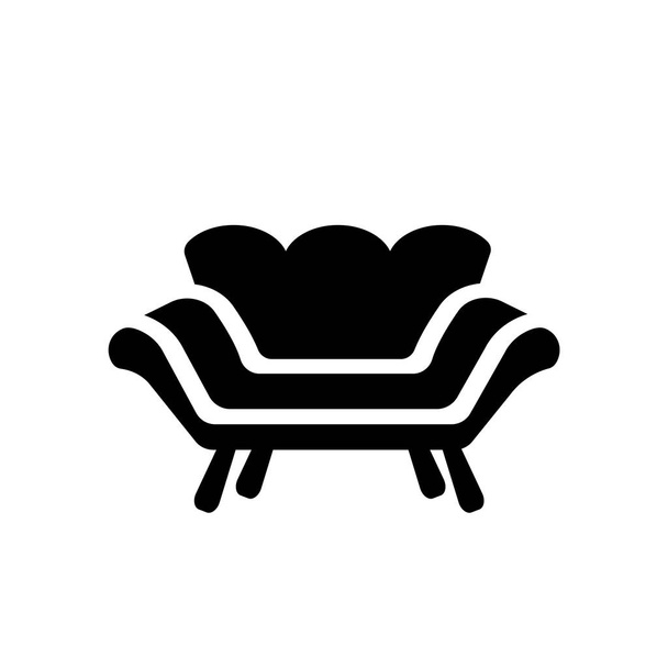 Ícone do sofá. Conceito de logotipo de sofá na moda no fundo branco da coleção de móveis e agregados familiares. Adequado para uso em aplicativos da web, aplicativos móveis e mídia impressa
. - Vetor, Imagem