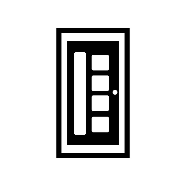 Ícone da porta. Conceito de logotipo da porta na moda no fundo branco da coleção de móveis e agregados familiares. Adequado para uso em aplicativos da web, aplicativos móveis e mídia impressa
. - Vetor, Imagem