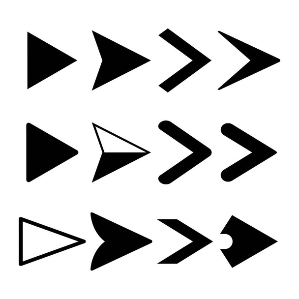 Conjunto de iconos de flecha, punteros logo vector diseño
 - Vector, imagen