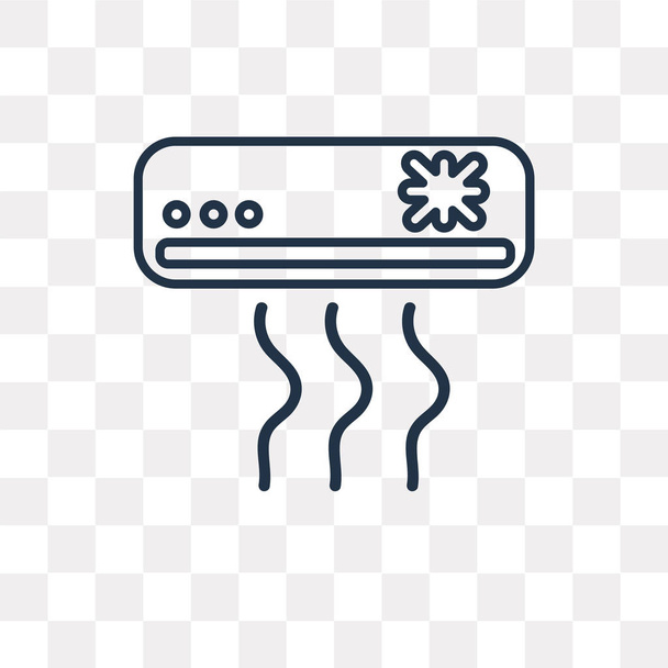Kühlvektorumrisssymbol isoliert auf transparentem Hintergrund, qualitativ hochwertiges lineares Kühltransparenzkonzept kann im Web und mobil genutzt werden - Vektor, Bild