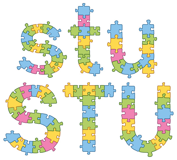 Puzzle Puzzle Alphabet Lettres
 - Vecteur, image