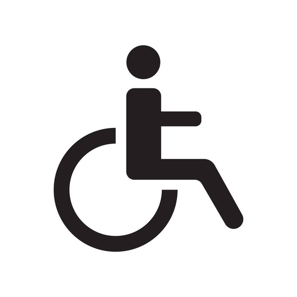 Ícone desativado. Trendy Disabled logo concept on white background from Insurance collection. Adequado para uso em aplicativos da web, aplicativos móveis e mídia impressa
. - Vetor, Imagem