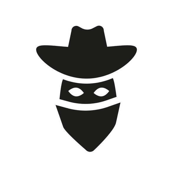 Bandit pictogram. Trendy Bandit logo concept op witte achtergrond uit de collectie van recht en rechtvaardigheid. Geschikt voor gebruik op het web apps, mobiele apps en gedrukte media. - Vector, afbeelding