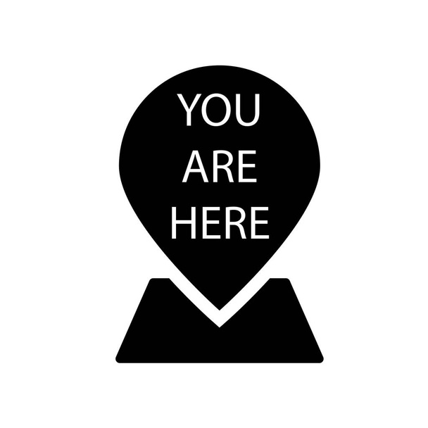 You are here icon. Trendy You are here logo concept on white background from Maps and Locations collection. Suitable for use on web apps, mobile apps and print media. - Vector, Image