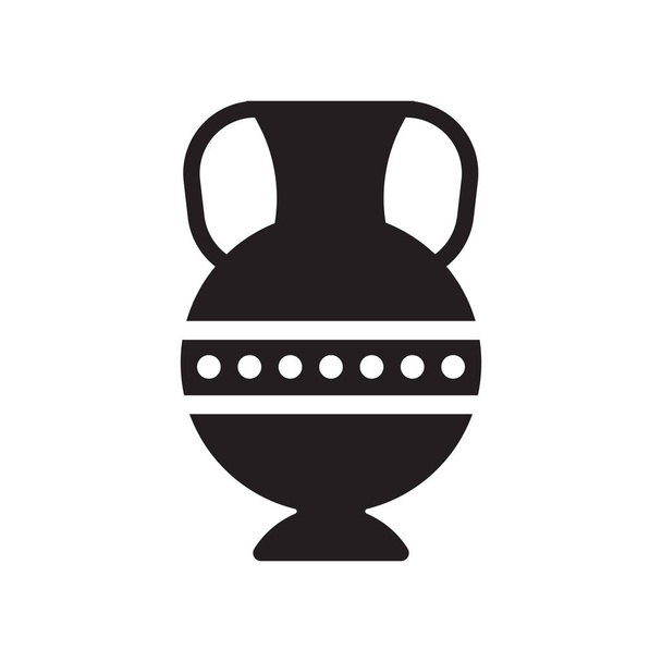 古代の壺アイコン。博物館のコレクションからの白い背景の上のトレンディな古代の壺のロゴのコンセプト。Web アプリ、携帯アプリ、印刷媒体での使用に適しています。. - ベクター画像