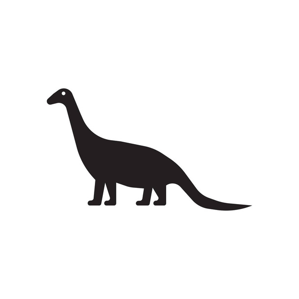 Icono de dinosaurio. Concepto de logotipo de Dinosaurio de moda sobre fondo blanco de la colección del museo. Adecuado para uso en aplicaciones web, aplicaciones móviles y medios impresos
. - Vector, imagen