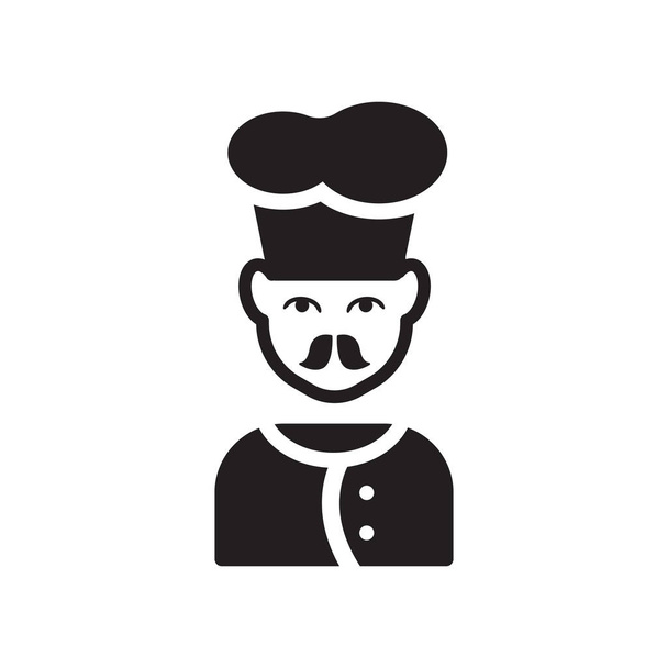 Icona della faccia da cuoco. Trendy Cook volto logo concetto su sfondo bianco della collezione People. Adatto per l'uso su applicazioni web, applicazioni mobili e supporti di stampa
. - Vettoriali, immagini