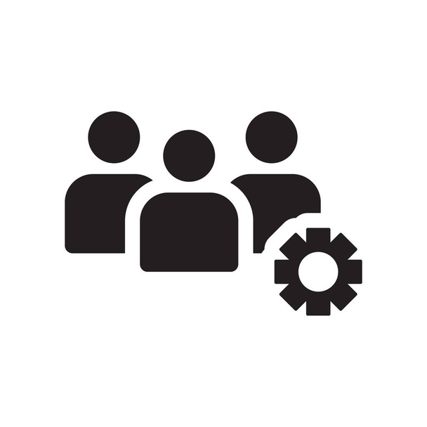 Teamwork. trendiges Teamwork-Logo-Konzept auf weißem Hintergrund aus der Produktivitätskollektion. geeignet für Web-Apps, mobile Apps und Printmedien. - Vektor, Bild