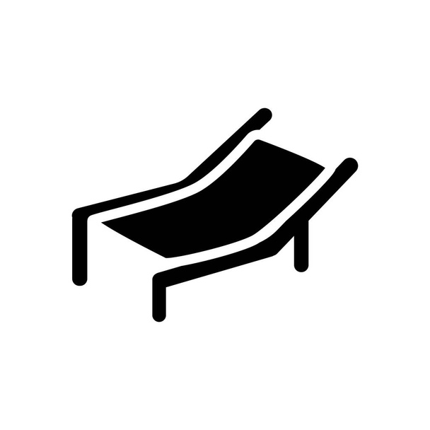 Icono de silla de playa. Concepto de logotipo de la silla Trendy Beach sobre fondo blanco de la colección Summer. Adecuado para uso en aplicaciones web, aplicaciones móviles y medios impresos
. - Vector, imagen