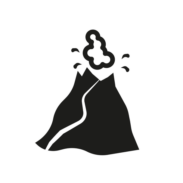 Εικονίδιο του ηφαιστείου. Μοντέρνα αντίληψη λογότυπο ηφαίστειο στο λευκό φόντο από τη συλλογή ο καιρός. Κατάλληλο για χρήση σε εφαρμογές web, εφαρμογές για κινητά και μέσων εκτύπωσης. - Διάνυσμα, εικόνα