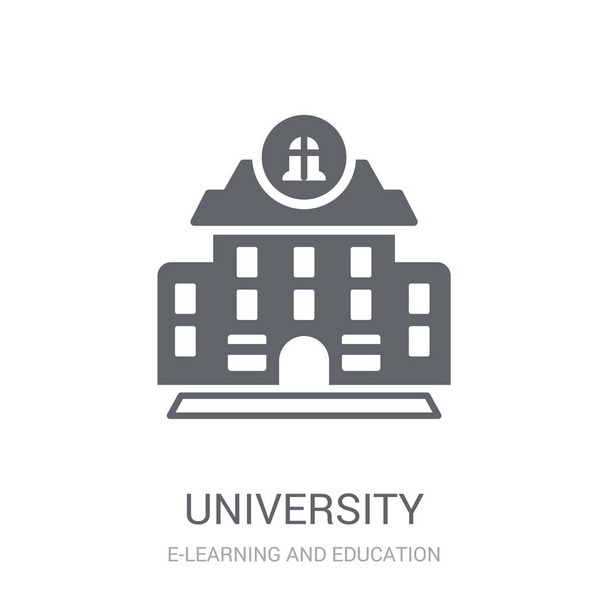 Univerzita ikona. Koncept loga trendy univerzity na bílém pozadí z kolekce E-learning a vzdělávání. Vhodné pro použití na webové aplikace, mobilní aplikace a tiskových médií. - Vektor, obrázek