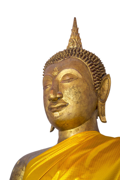 Estatua de Buda aislada sobre fondo blanco - Foto, Imagen