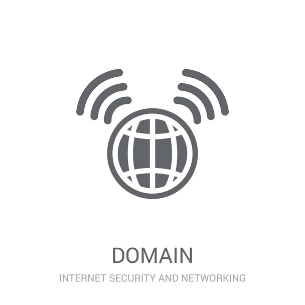 domein pictogram. Trendy domein logo concept op witte achtergrond van Internet Security en Networking collectie. Geschikt voor gebruik op het web apps, mobiele apps en gedrukte media. - Vector, afbeelding
