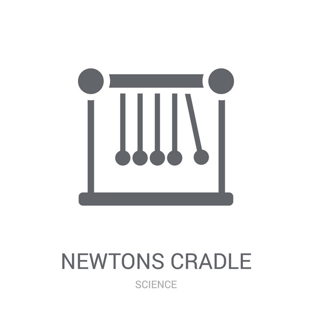 Newtons cradle ikona. Módní Newtonova kolébka koncept loga na bílém pozadí z kolekce vědy. Vhodné pro použití na webové aplikace, mobilní aplikace a tiskových médií. - Vektor, obrázek