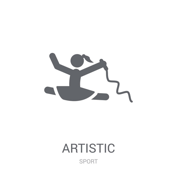 artistic gymnastics icon. Trendy artistic gymnastics logo concept on white background from Sport collection. Suitable for use on web apps, mobile apps and print media. - Vector, Image