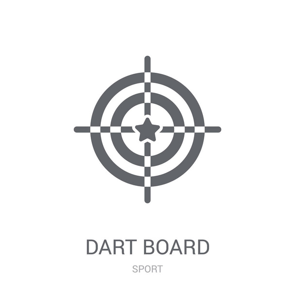 ダーツ板のアイコン。トレンディなダーツ ボード ロゴのコンセプト スポーツ コレクションから白い背景の上。Web アプリ、携帯アプリ、印刷媒体での使用に適しています。. - ベクター画像