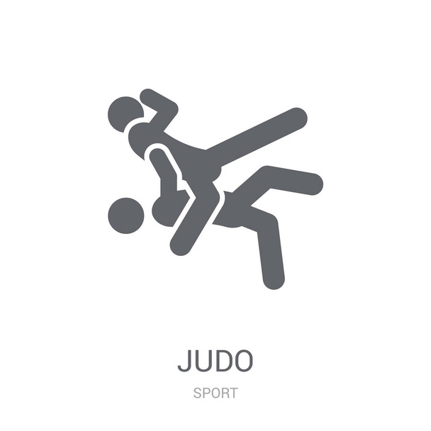 ikony judo. Koncepcja logo na białym tle z kolekcji Sport modny judo. Nadaje się do użytku na aplikacje internetowe, aplikacje mobilne i nośników wydruku. - Wektor, obraz