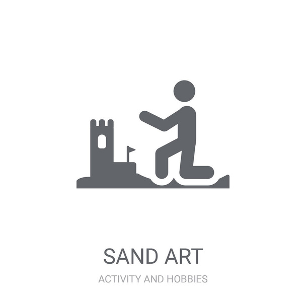 Sand Art Ikone. trendiges Sand Art Logo-Konzept auf weißem Hintergrund aus der Aktivitäts- und Hobbys-Kollektion. geeignet für Web-Apps, mobile Apps und Printmedien. - Vektor, Bild